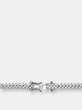 Load image into Gallery viewer, .925 Sterling Silver Cluster Arrow Style Tennis Bracelet