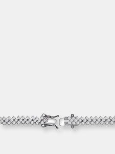 .925 Sterling Silver Cluster Arrow Style Tennis Bracelet