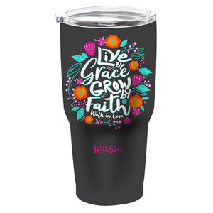 30 oz Live & Grow Stainless Steel Tumbler - Dark Charcoal Gray