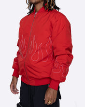 Load image into Gallery viewer, Flame Stitch Bomber Jacket