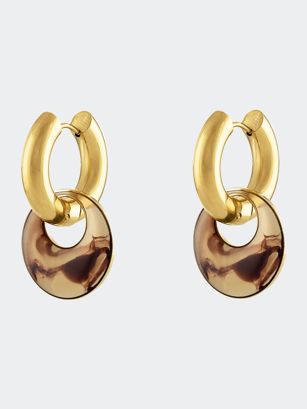 Eloise Convertible Gold Hoop Earrings