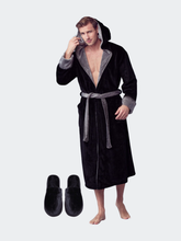 Load image into Gallery viewer, Men&#39;s Hooded Plush Robe