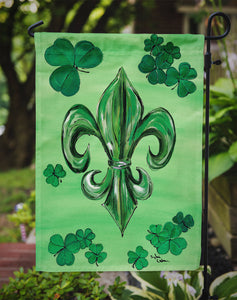 St Patrick's Day Fleur De Lis Garden Flag 2-Sided 2-Ply
