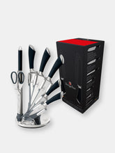 Load image into Gallery viewer, 8-Piece Knife Set with Acrylic Stand Black Collection