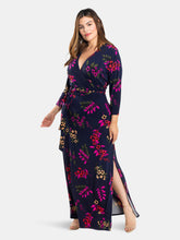 Load image into Gallery viewer, Perfect Wrap Maxi Dress in Malibu Classic Navy (Curve)
