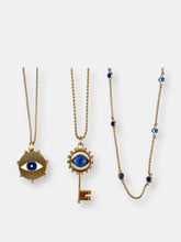 Load image into Gallery viewer, Evil Eye Enamel Medallion Necklace
