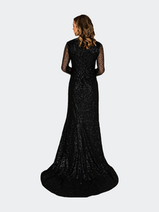 Sequins Formal Train Gown