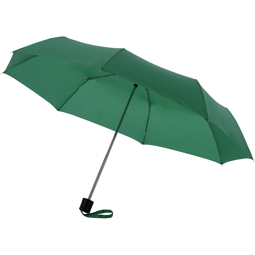 Bullet 21.5in Ida 3-Section Umbrella (Pack of 2) (Green) (9.4 x 38.2 inches)