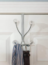 Load image into Gallery viewer, Over the Door Double Hanging Hook with Crystal Knobs