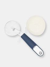 Load image into Gallery viewer, Michael Graves Design Comfortable Grip Stainless Steel Easy Rotary Pizza Cutter, Indigo