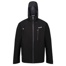 Load image into Gallery viewer, Regatta Mens Birchdale Waterproof Hooded Jacket (Black/Magnet)