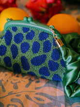 Load image into Gallery viewer, Arnoldi Jade Hand-Beaded Clutch In Lush Green &amp; Blue