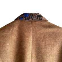 Load image into Gallery viewer, Wool Double Breasted Blazer In Camel Hair and Blue