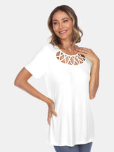 Load image into Gallery viewer, Crisscross Cutout Short Sleeve Top