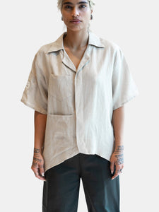 Asymmetric Linen Shirt