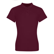 Load image into Gallery viewer, AWDis Just Polos Womens/Ladies The 100 Girlie Polo Shirt (Burgundy)