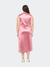 Load image into Gallery viewer, Topanga Satin Stretch Cowl Dress