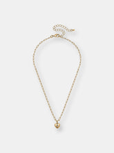 Load image into Gallery viewer, Gracie Delicate Puffed Heart Necklace in Worn Gold