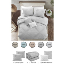 Load image into Gallery viewer, Grace Living - Caitlynn Polyester 5pc Comforter Set With 2 Pillow Shams, 2 Decorative Pillows, 1 Comforter