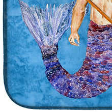Load image into Gallery viewer, 14 in x 21 in Mermaid and Merman Dish Drying Mat