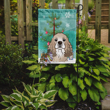 Load image into Gallery viewer, Christmas Tree And Cocker Spaniel Garden Flag 2-Sided 2-Ply