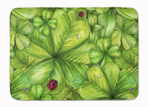 19 in x 27 in Shamrocks and Lady bugs Machine Washable Memory Foam Mat