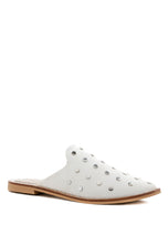 Load image into Gallery viewer, Jodie White Studded Leather Mule