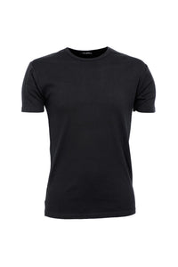 Tee Jays Mens Interlock Short Sleeve T-Shirt (Black)