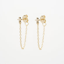Load image into Gallery viewer, Aggie CZ Chain Stud Earrings