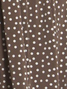 Sweetheart Wrap A-Line Dress in Confetti Dot Chocolate Chip