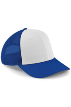 Load image into Gallery viewer, Beechfield 6 Panel Snapback Trucker Cap (Bright Royal/White)