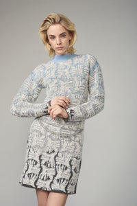 Kora Jacquard Knit Sweater Dress