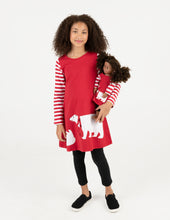 Load image into Gallery viewer, Matching Girl and Doll Cotton Polar Bear Dress