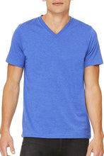 Load image into Gallery viewer, Canvas Mens Jersey Short Sleeve V-Neck T-Shirt (True Royal)