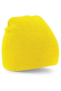 Plain Basic Knitted Winter Beanie Hat - Yellow