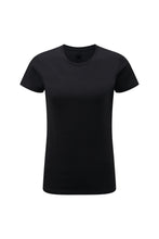 Load image into Gallery viewer, Russell Womens Slim Fit Longer Length Short Sleeve T-Shirt (Black)