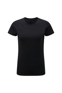 Russell Womens Slim Fit Longer Length Short Sleeve T-Shirt (Black)