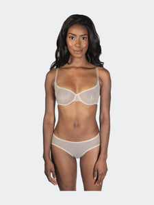 Gomeisa Sheer Mesh Bra With Soft Cup