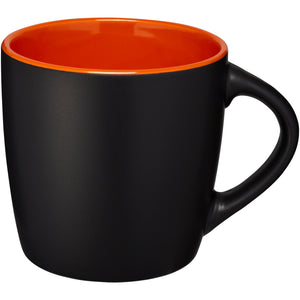 Bullet Riviera Ceramic Mug (Solid Black/Orange) (3.3 x 3.5 inches)