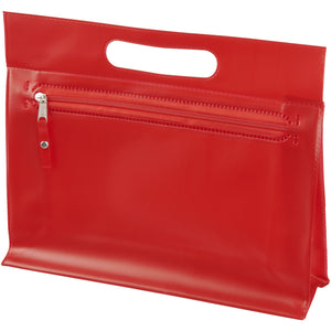 Paulo Transparent PVC Toiletry Bag - Red