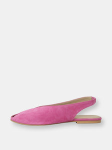 Oriana Fuchsia Slingback Flat Sandals