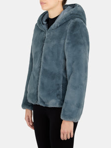 Women's Laila Faux Fur Reversible Hooded Jacket