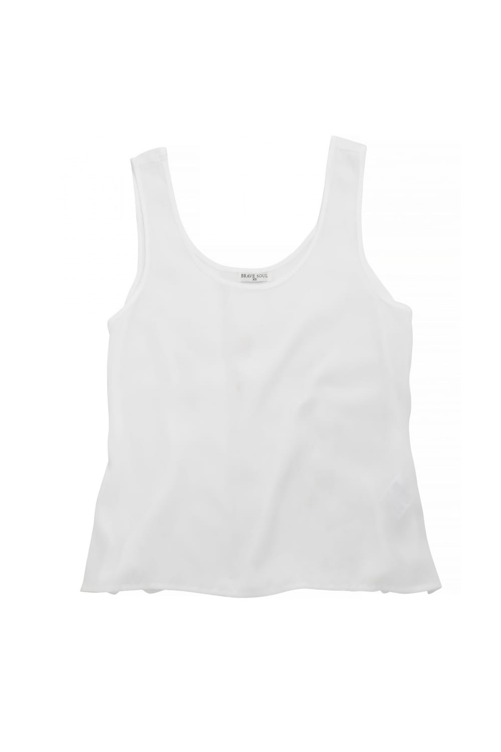 Brave Soul Womens/Ladies Tayla Sheer Loose Fit Summer Vest (Off White)
