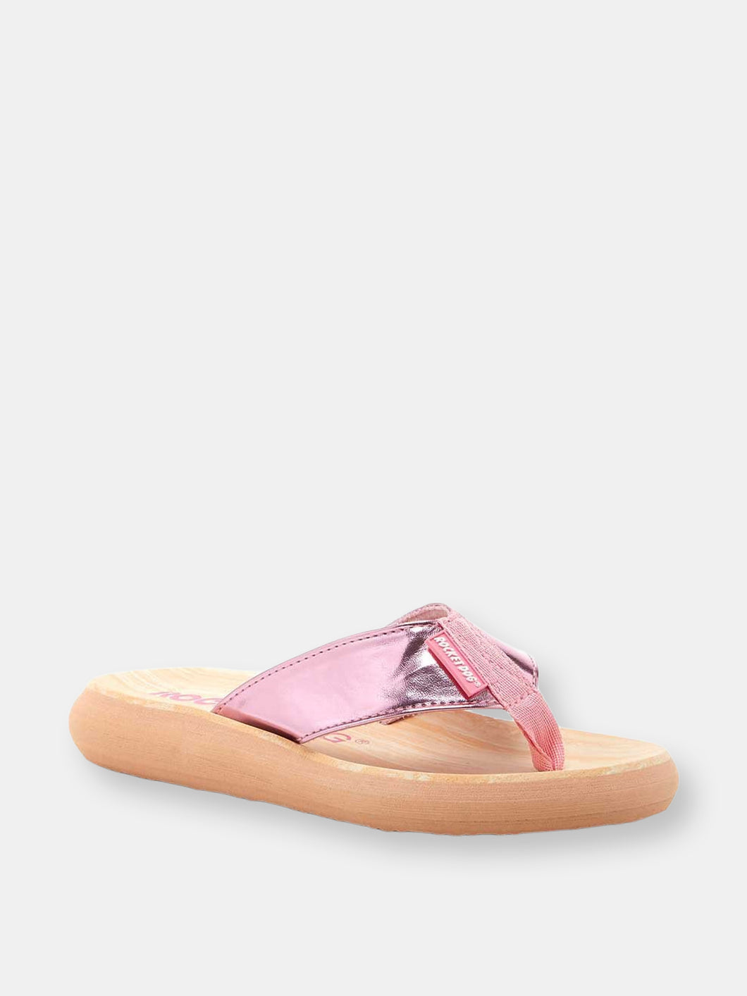 Womens/Ladies Spotlight Shimmy Slip-On Sandals (Pink)