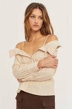 Load image into Gallery viewer, Olivia Off-the-Shoulder Poplin Blouse