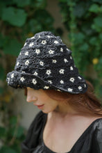 Load image into Gallery viewer, Flora Crochet Hat, In Black