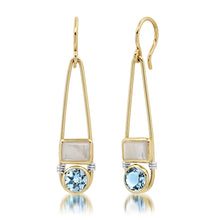 Load image into Gallery viewer, The &quot;Candy Rush&quot; 14K Gold Double Gem Linear Earring
