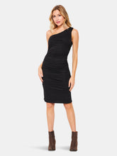 Load image into Gallery viewer, Dream On One Shoulder Knit Dress | Black
