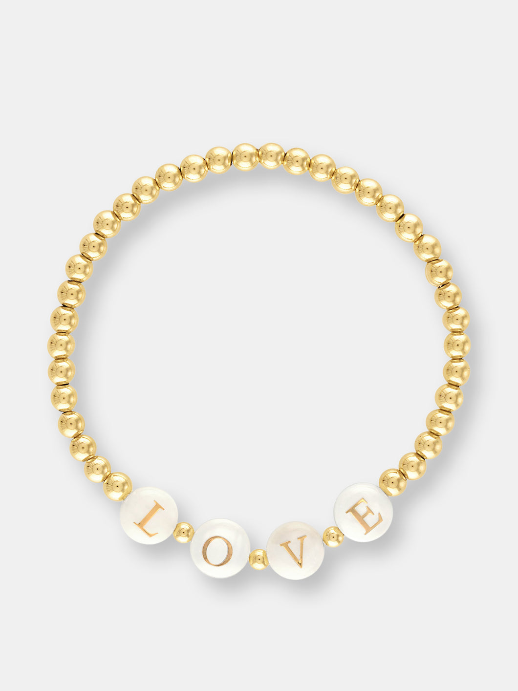 Love Pearl Gold Beaded Bracelet