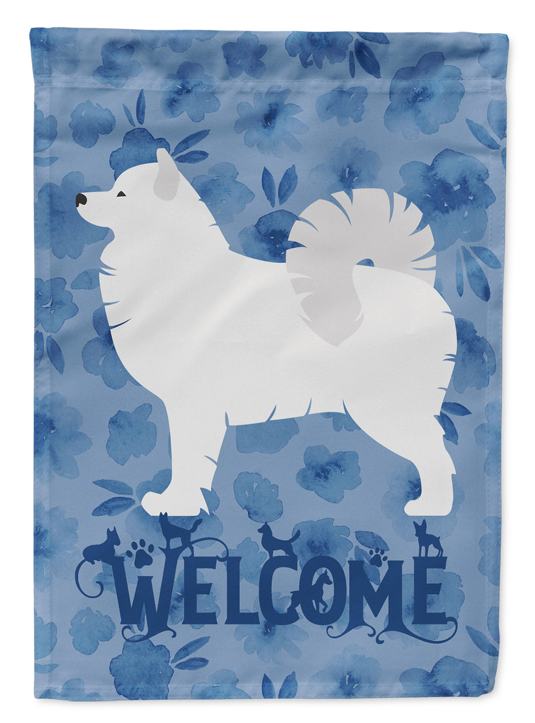 Samoyed Welcome Garden Flag 2-Sided 2-Ply